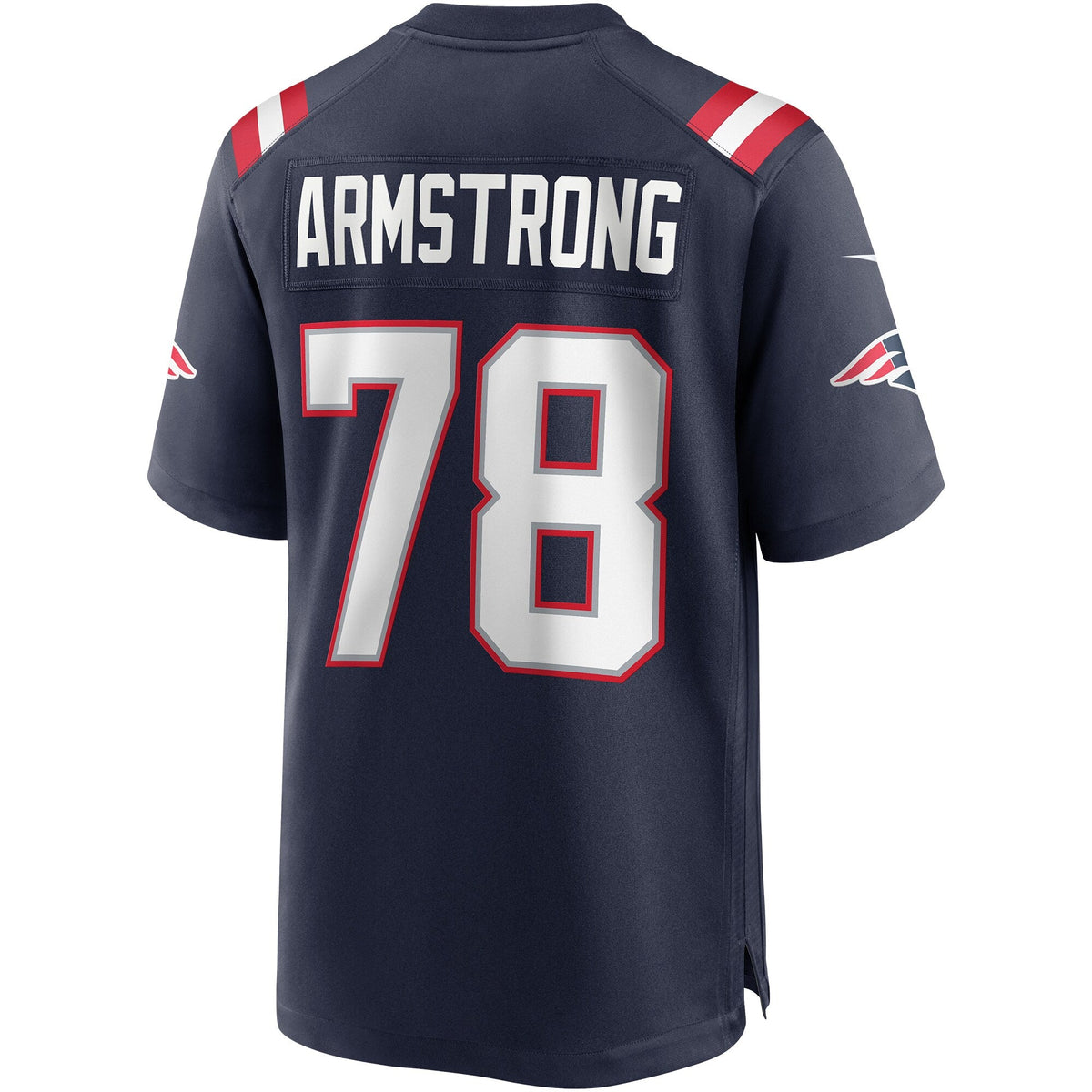 New England Patriots Bruce Armstrong Navy Game Retired Player Football Jersey
