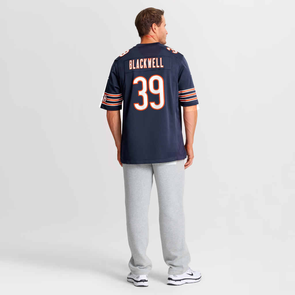 Chicago Bears Josh Blackwell Navy Game Player Football Jersey