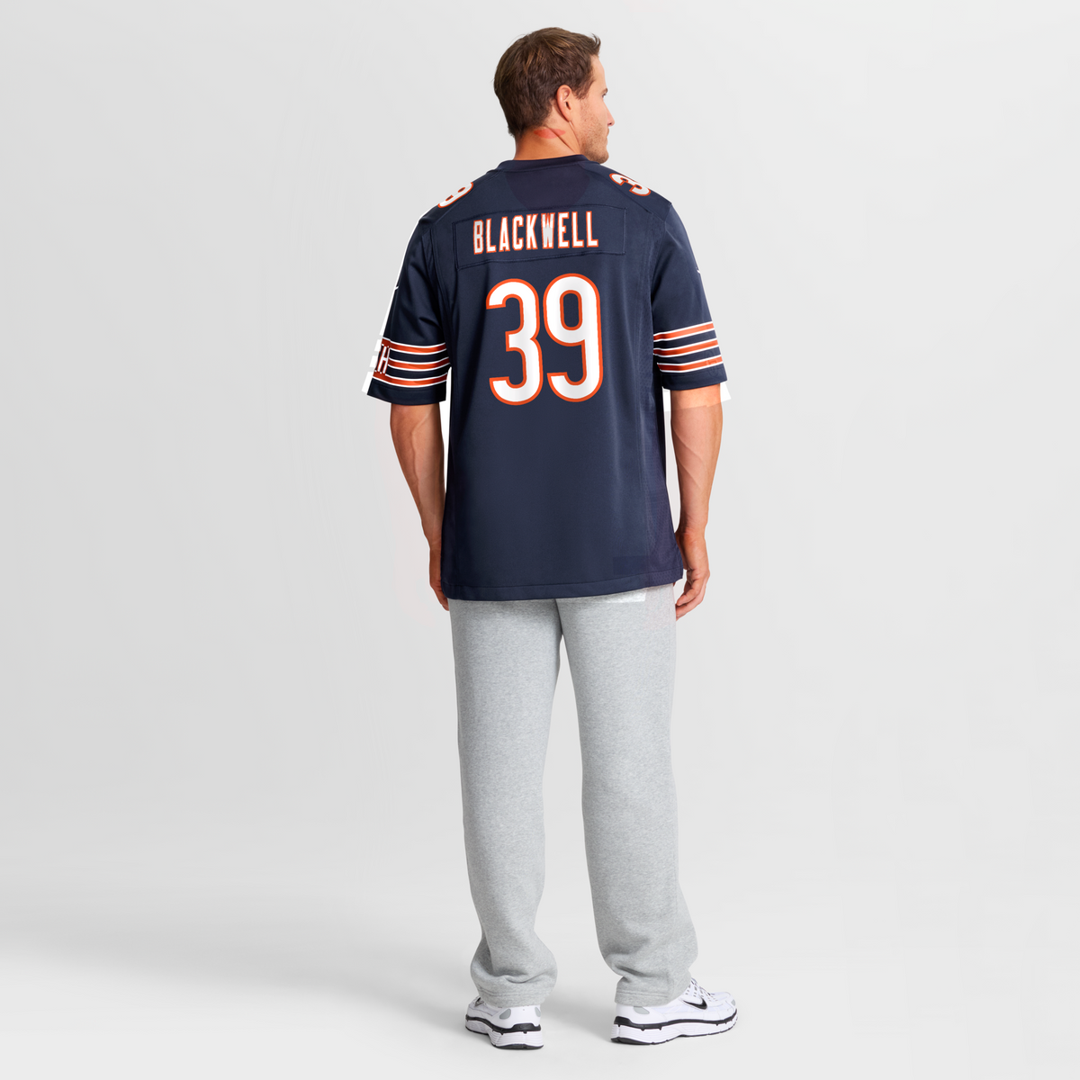Chicago Bears Josh Blackwell Navy Game Player Football Jersey