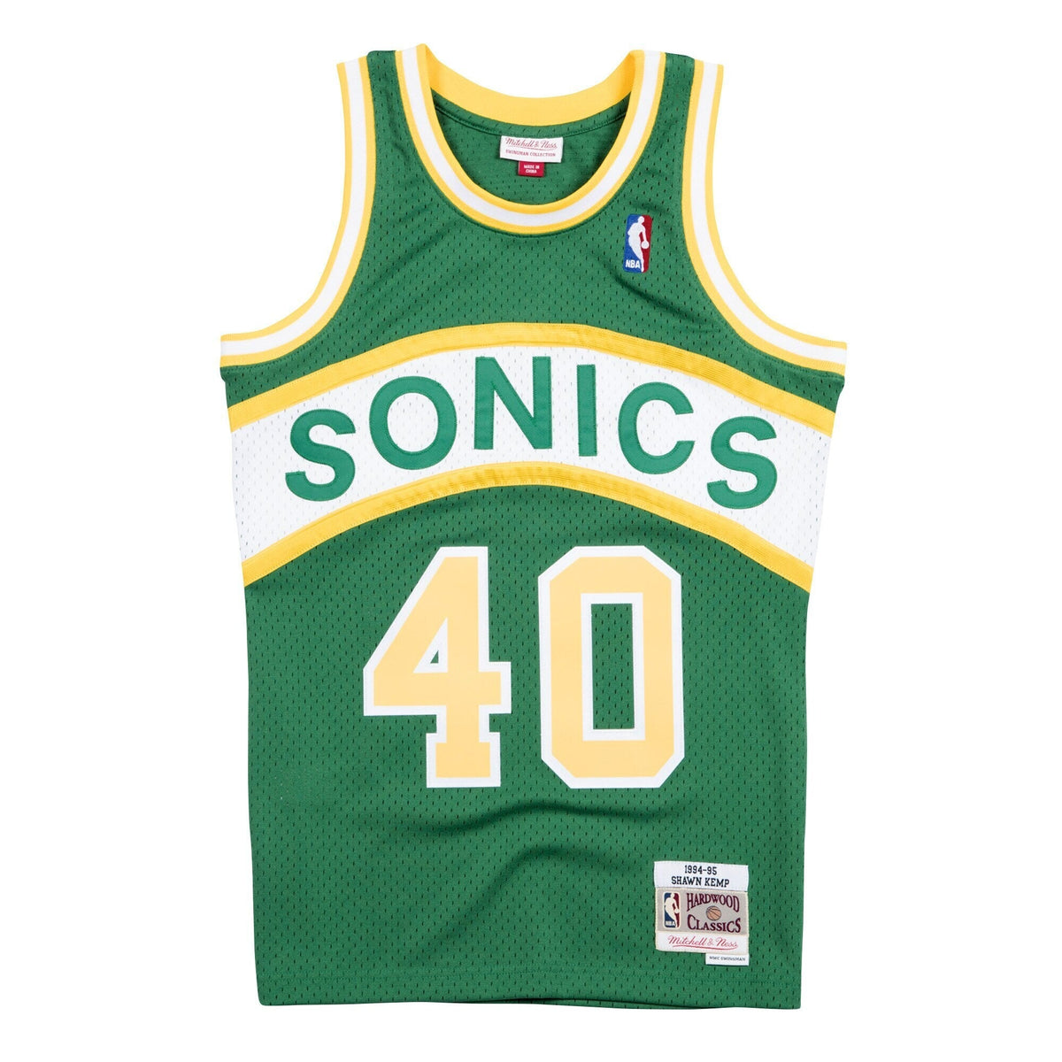 Seattle Supersonics Shawn Kemp Hardwood Classics Road Swingman Jersey