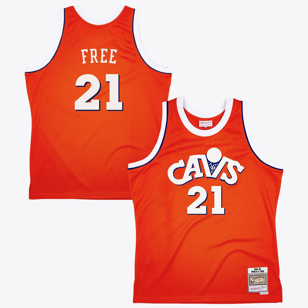 Cleveland Cavaliers World B. Free 1984 Dark Jersey - Orange