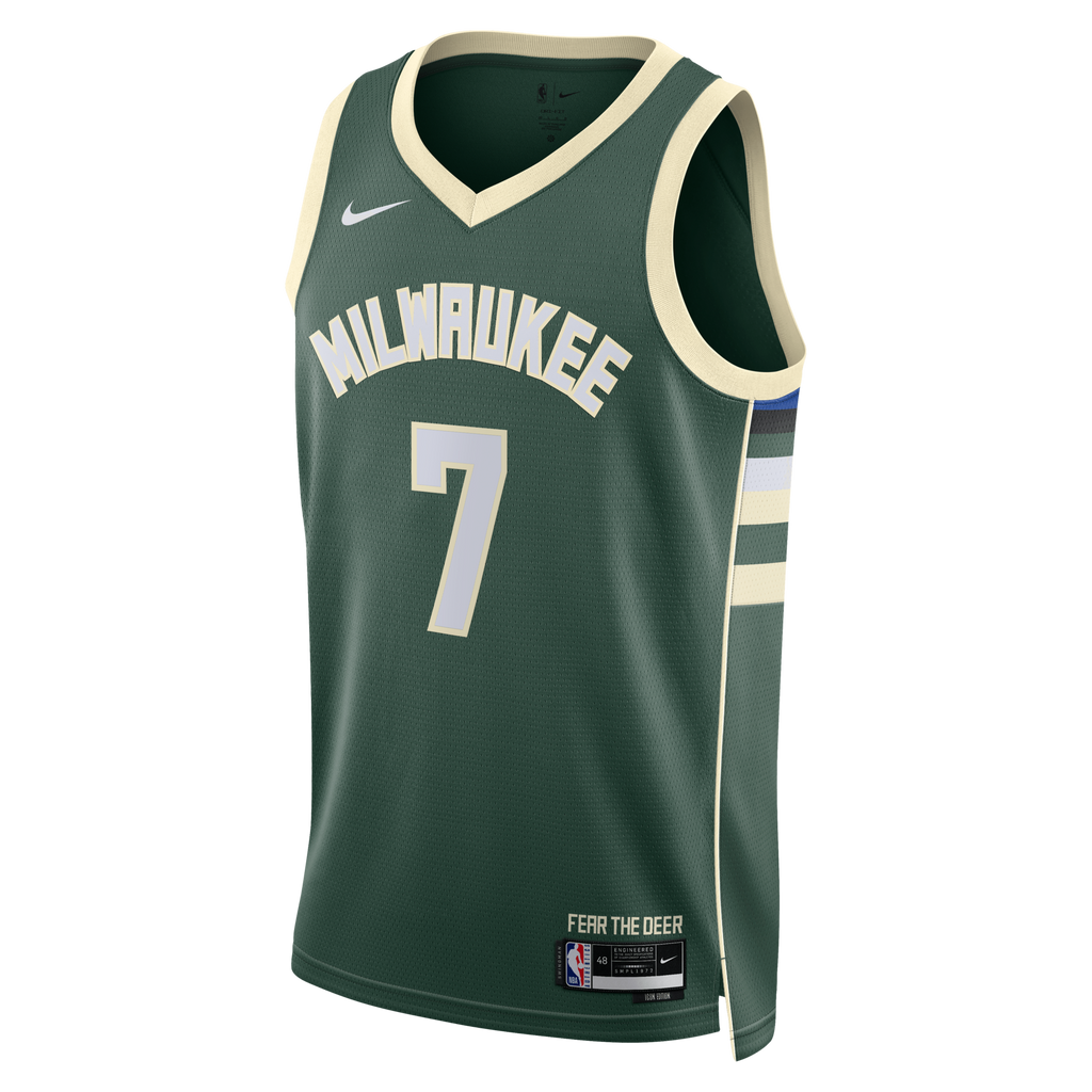 Milwaukee Bucks Icon Edition Swingman Jersey - Hunter Green - Kevin Porter Jr.