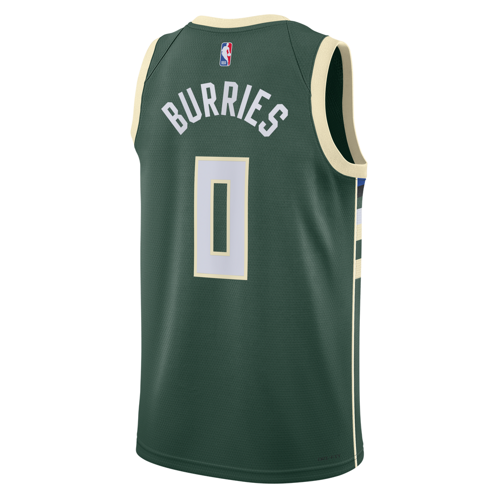 Milwaukee Bucks Icon Swingman Jersey - Green - Brayden Burries