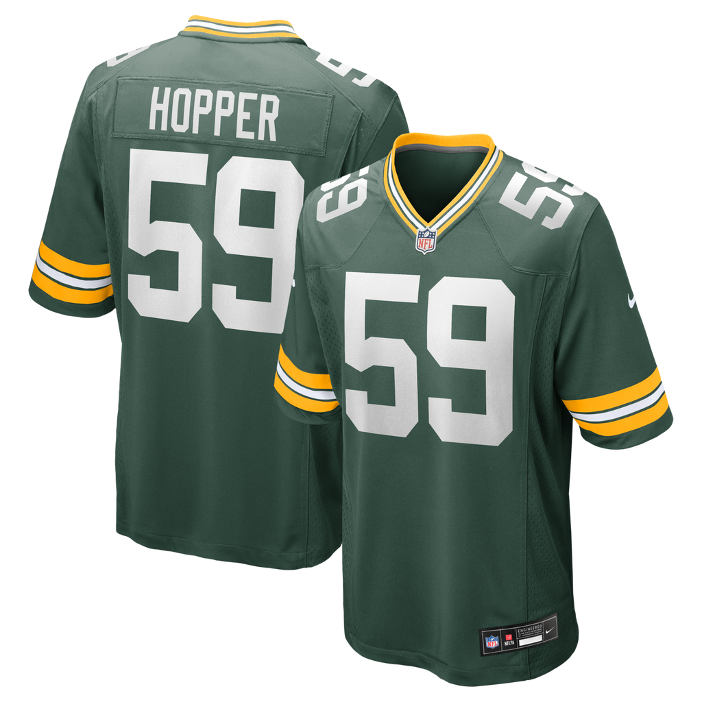 Green Bay Packers Ty'Ron Hopper Green Game Football Jersey
