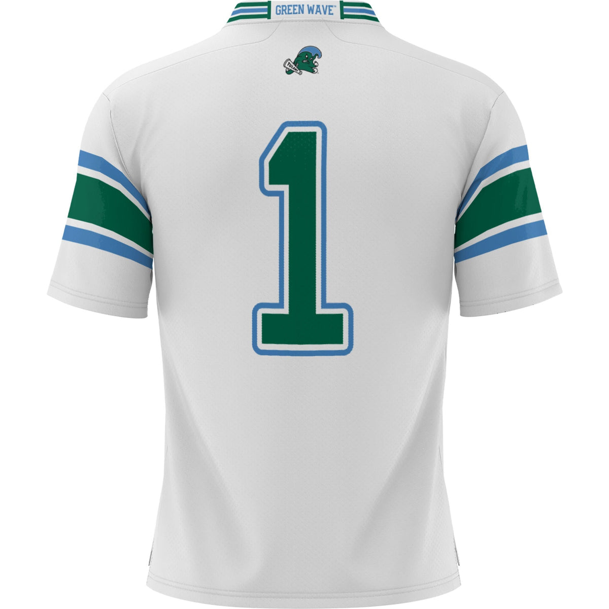 #1 White Tulane Green Wave Football Jersey