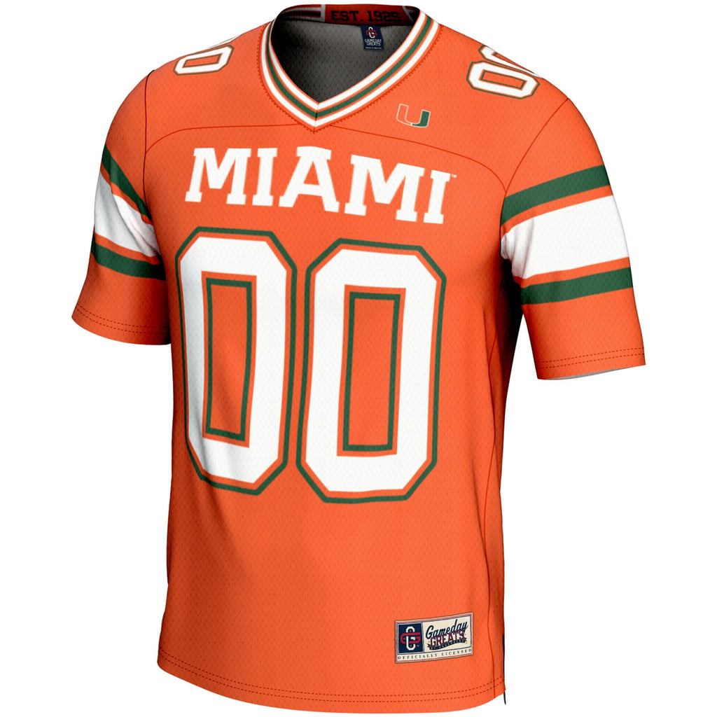 Miami Hurricanes NIL Pick-A-Player Football Jersey - Orange