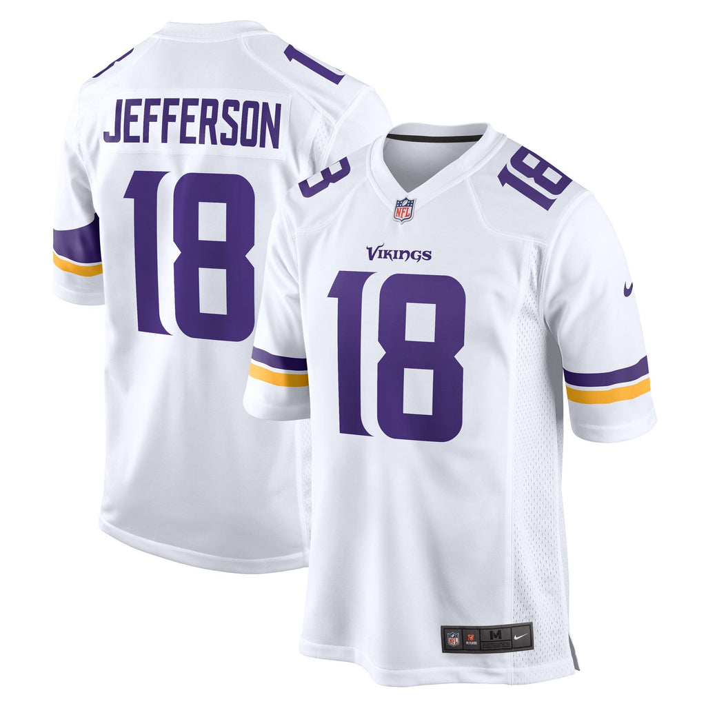 Minnesota Vikings Justin Jefferson White Game Player Football Jersey