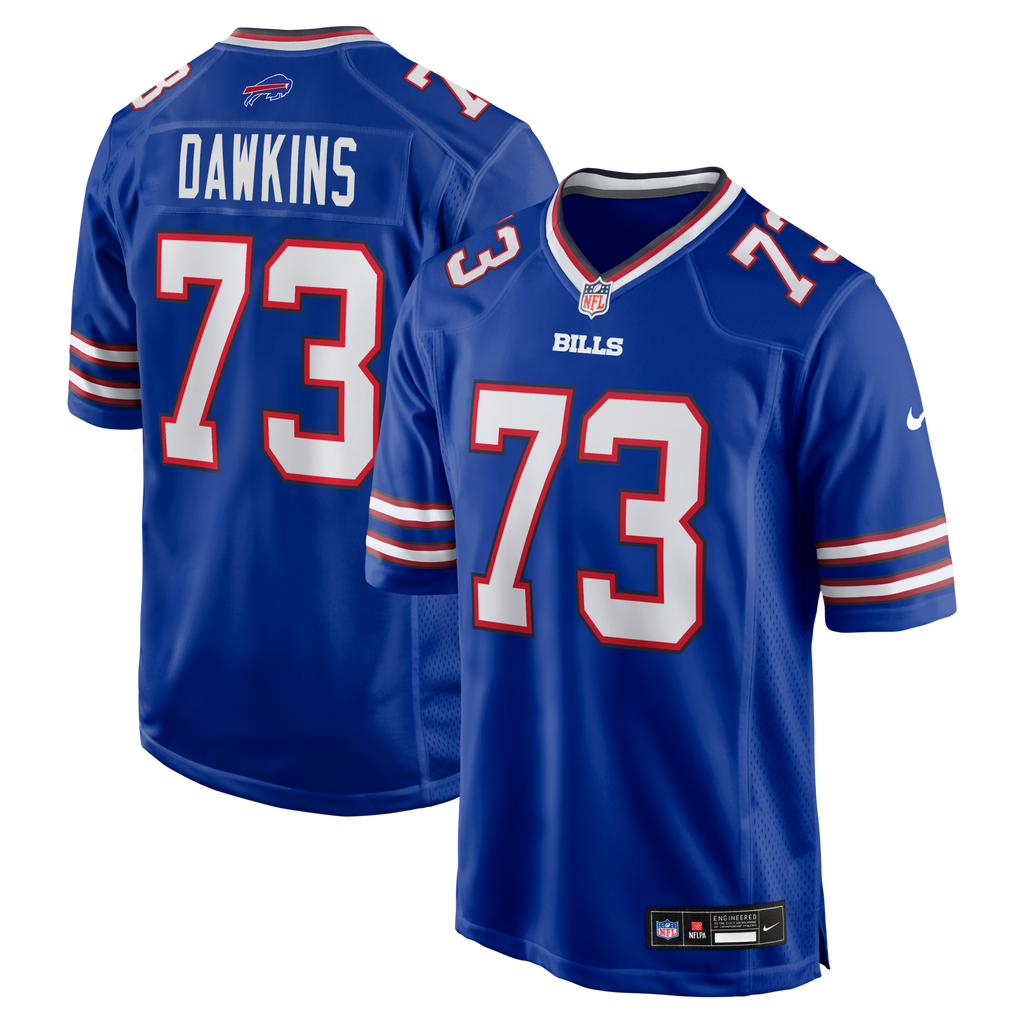 Buffalo Bills Dion Dawkins Royal Game Player Football Jersey