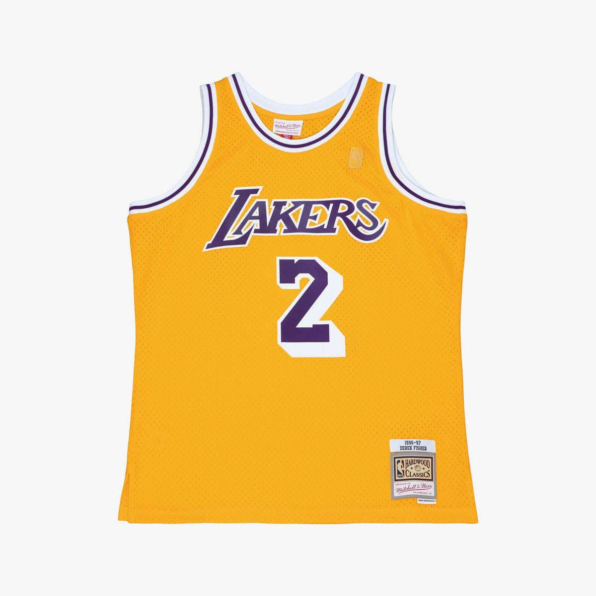 Los Angeles Lakers Derek Fisher 1996 Swingman Jersey - Light Gold