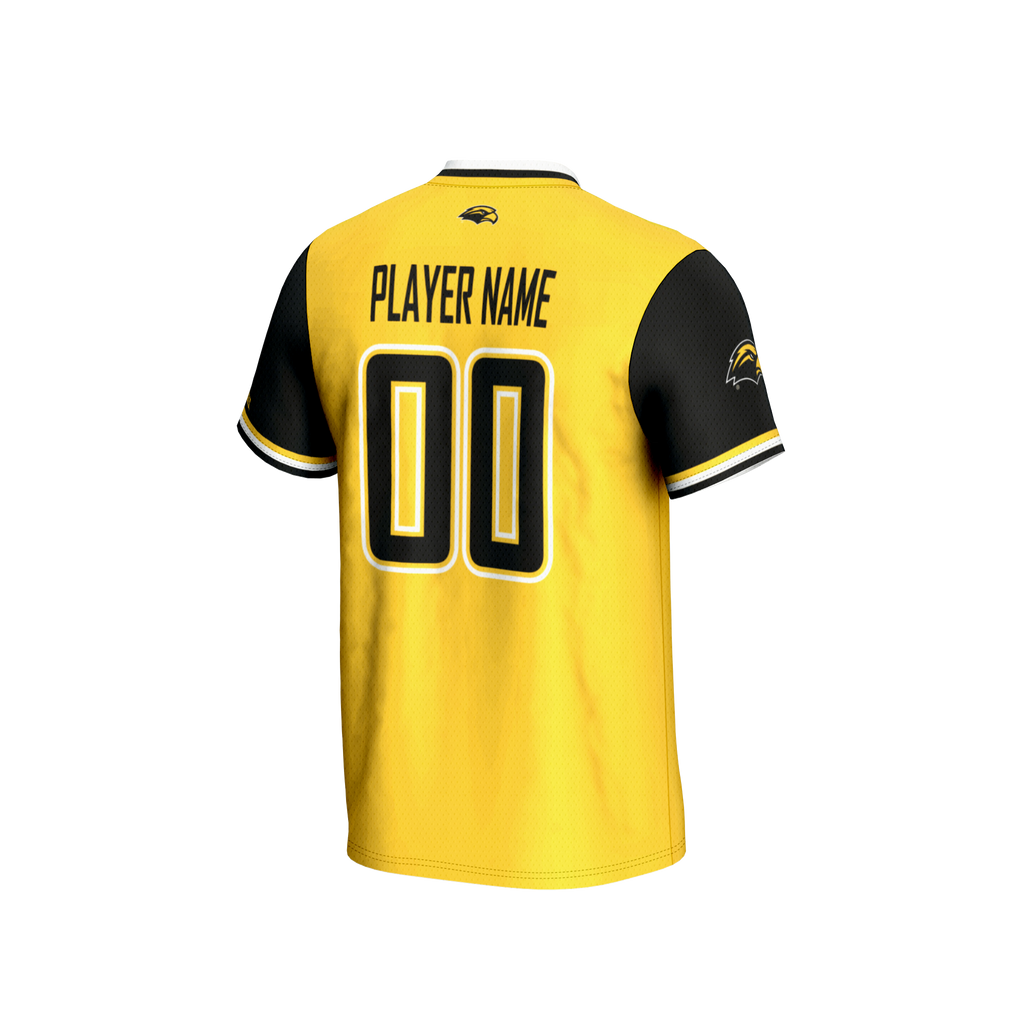 Southern Miss Golden Eagles NIL Pick-A-Player Lightweight Softball Jersey - Gold