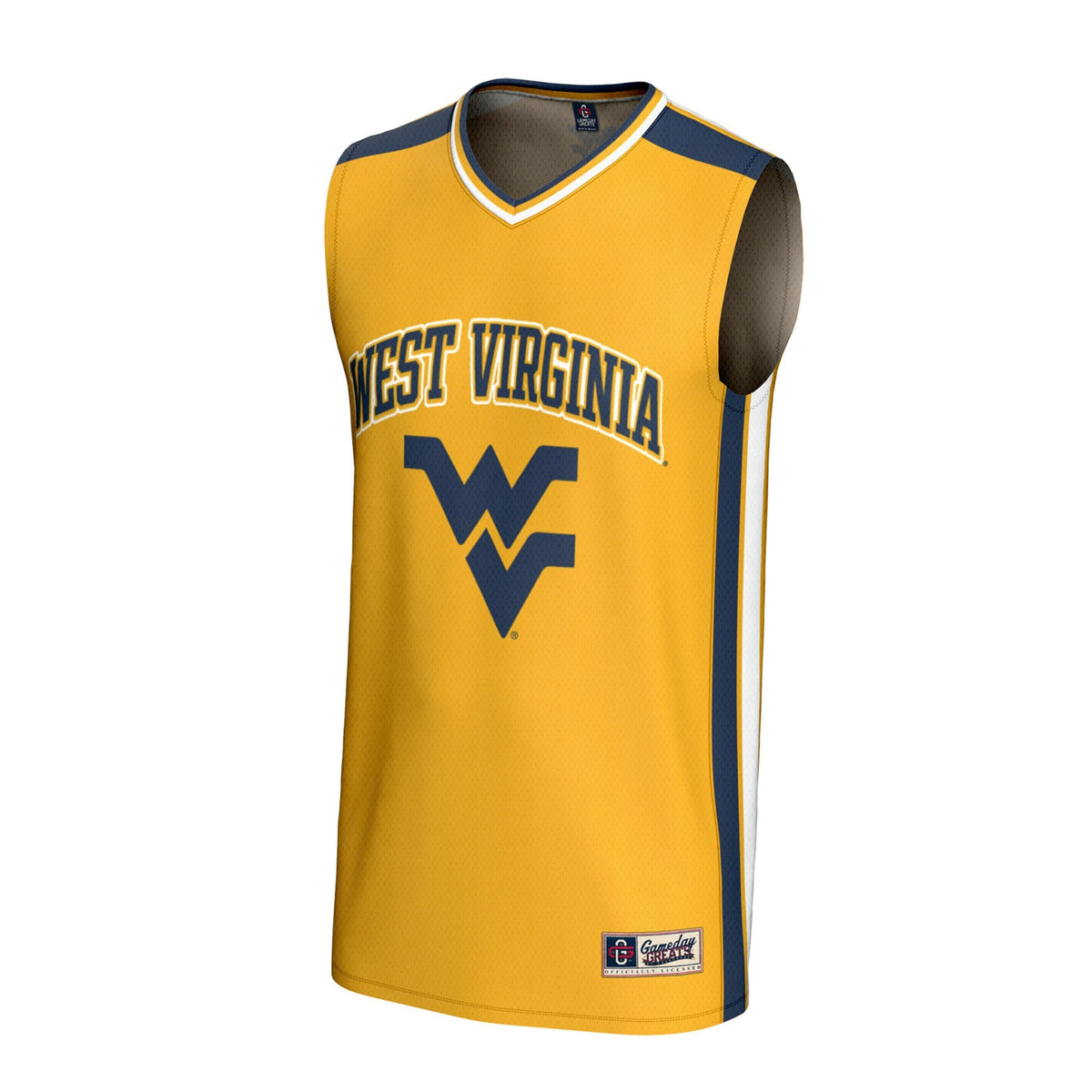 Gold West Virginia Mountaineers Spirit Basketball Jersey