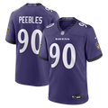 Baltimore Ravens Aeneas Peebles Purple Team Game Football Jersey