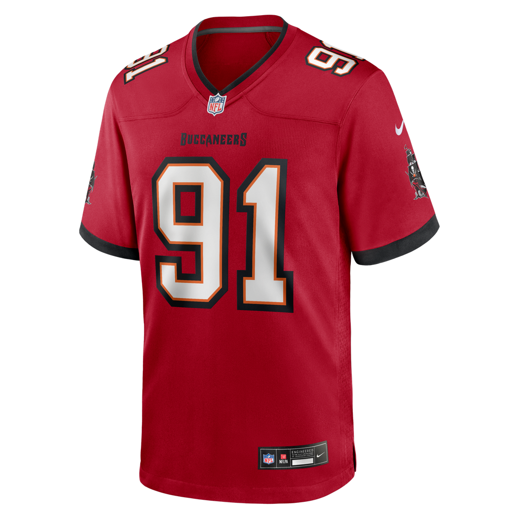 Tampa Bay Buccaneers A'Shawn Robinson Red Team Game Football Jersey