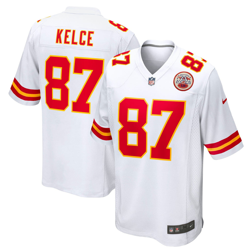 Kansas City Chiefs Travis Kelce White Player Game Football Jersey