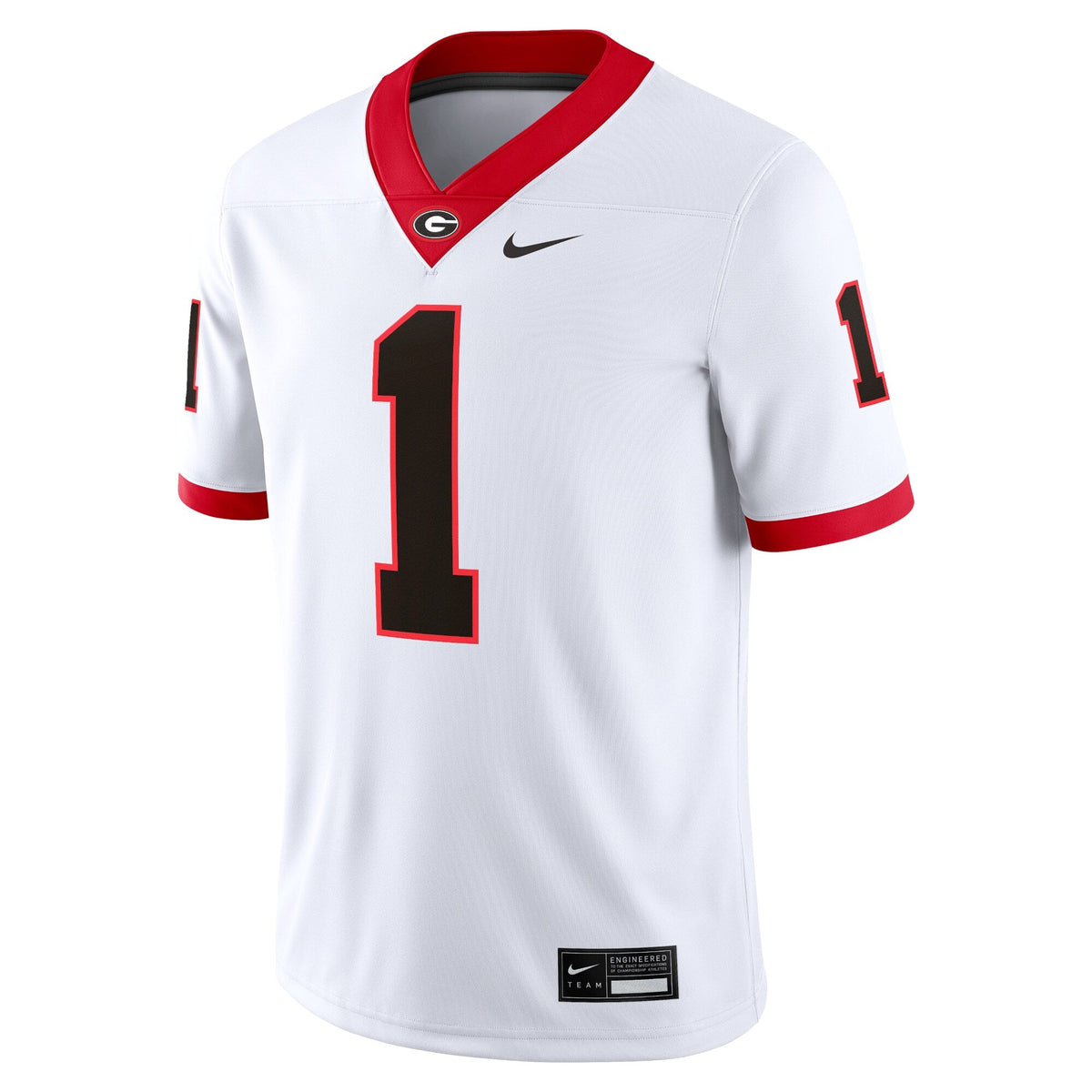#1 White Georgia Bulldogs Game Jersey