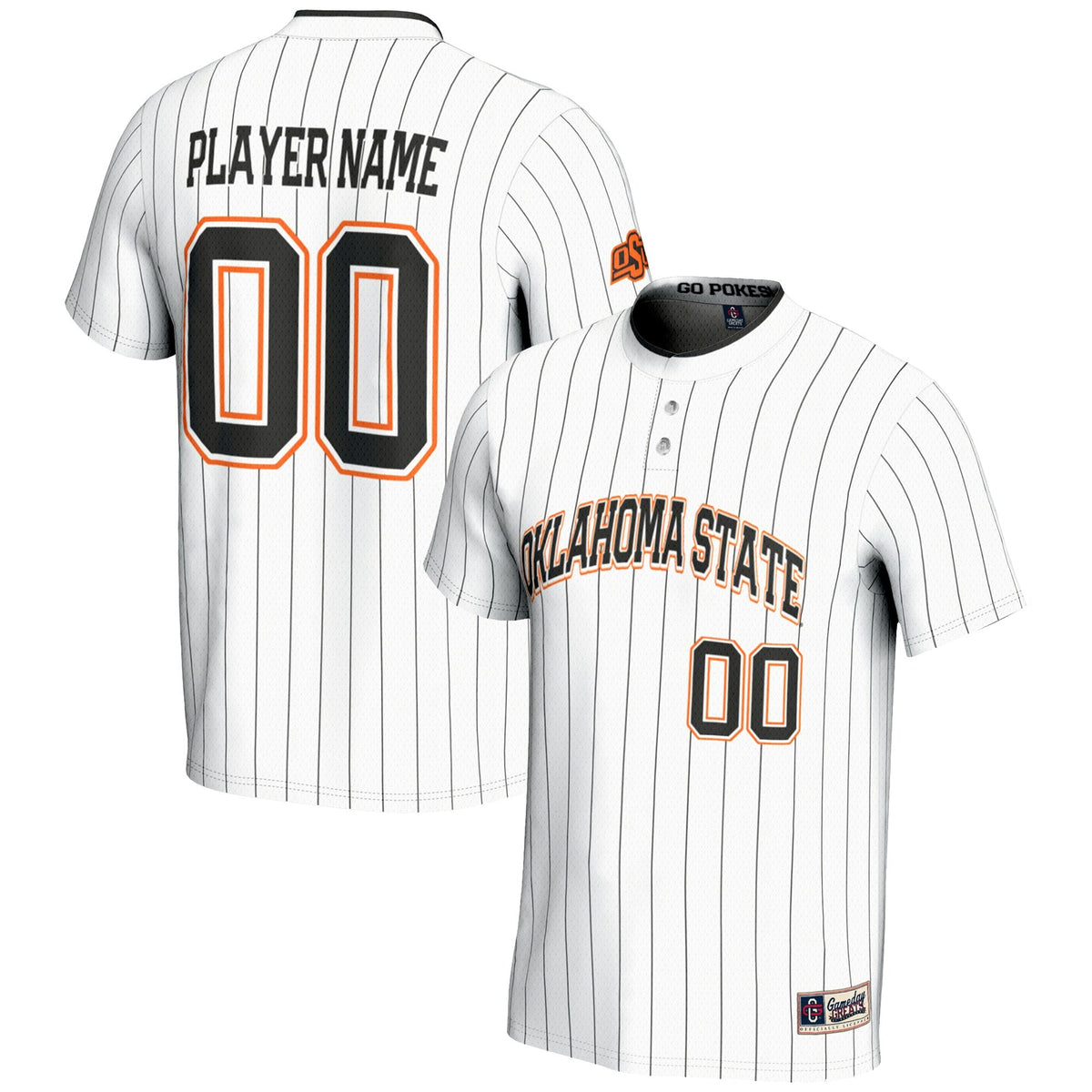 Oklahoma State Cowboys NIL Pick-A-Player Lightweight Softball Jersey - White