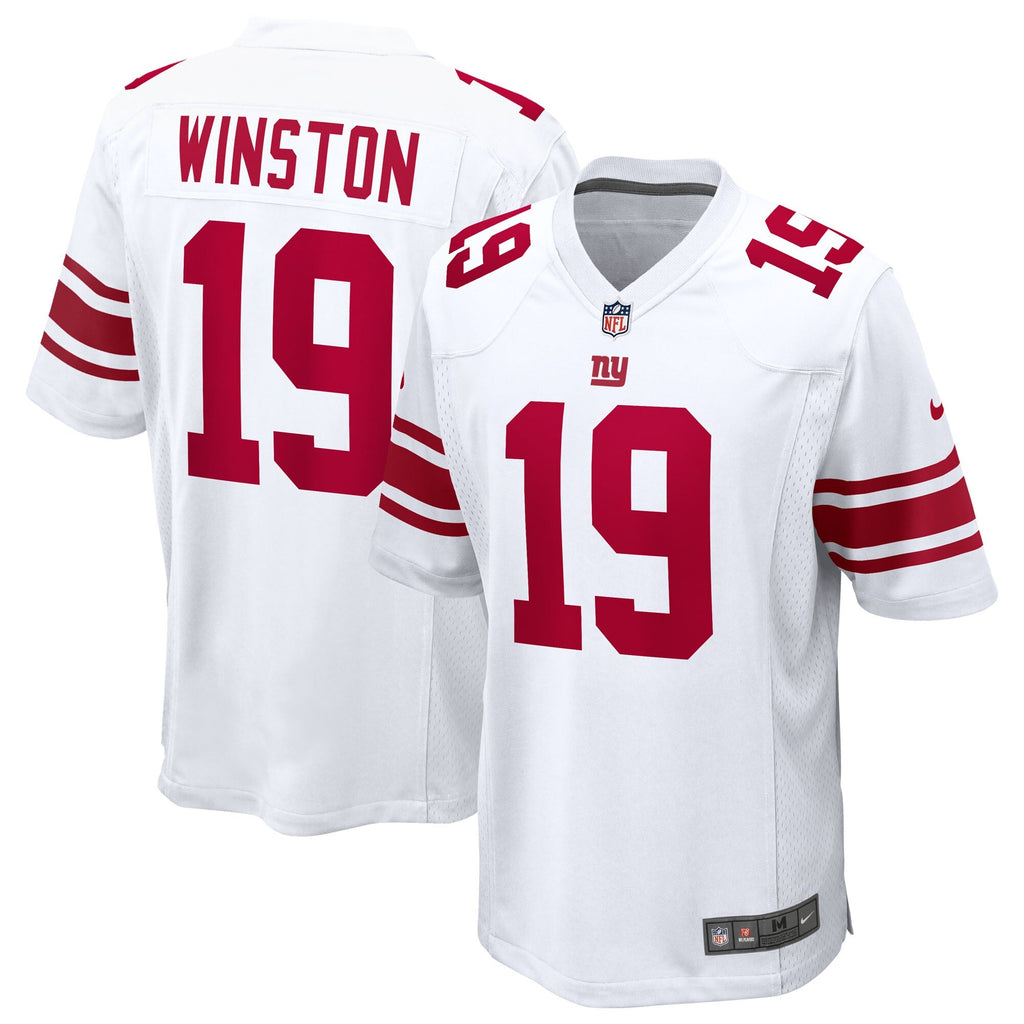 New York Giants Jameis Winston White Game Football Jersey