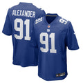 New York Giants Darius Alexander Royal Team Game Football Jersey