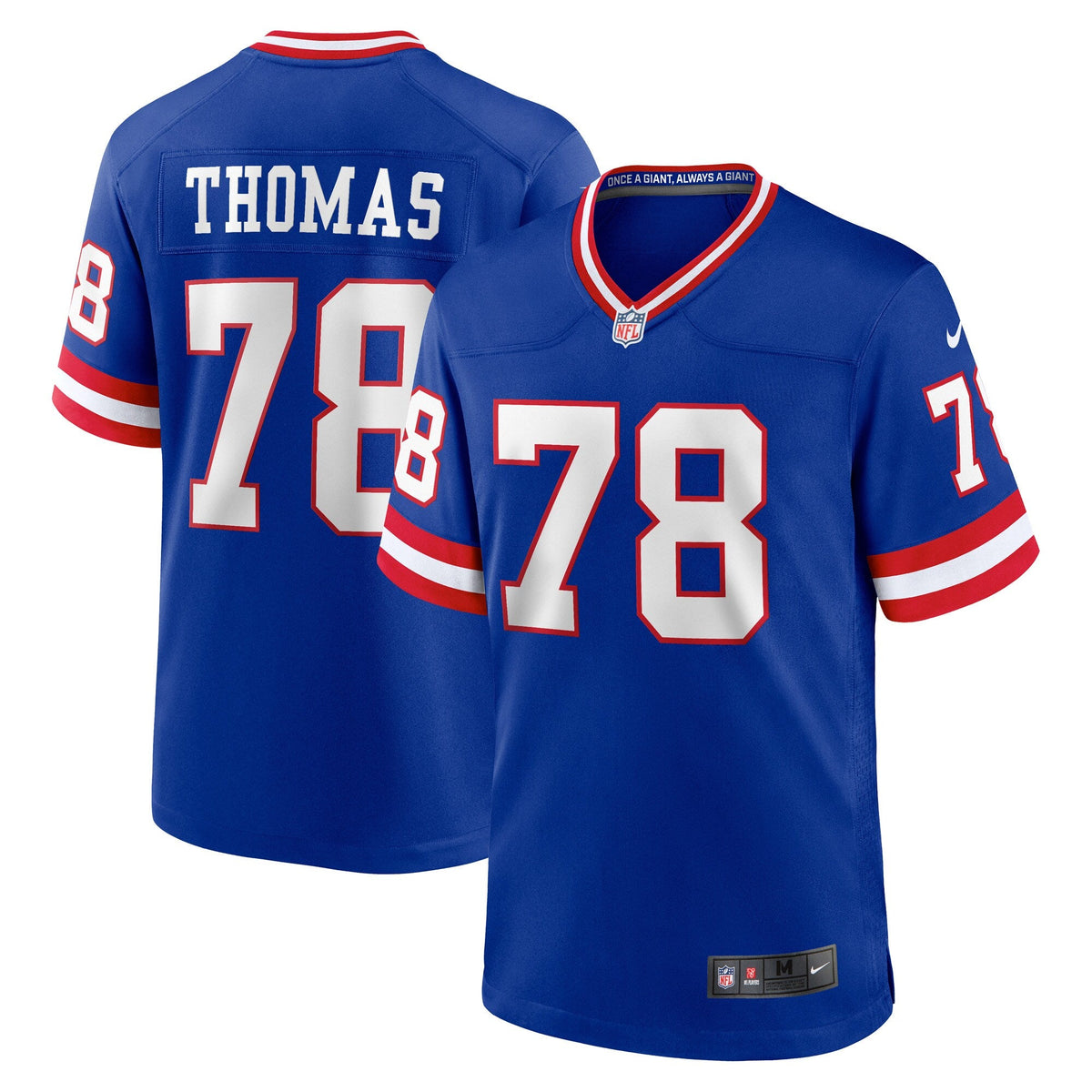 New York Giants Andrew Thomas Royal Alternate Game Football Jersey