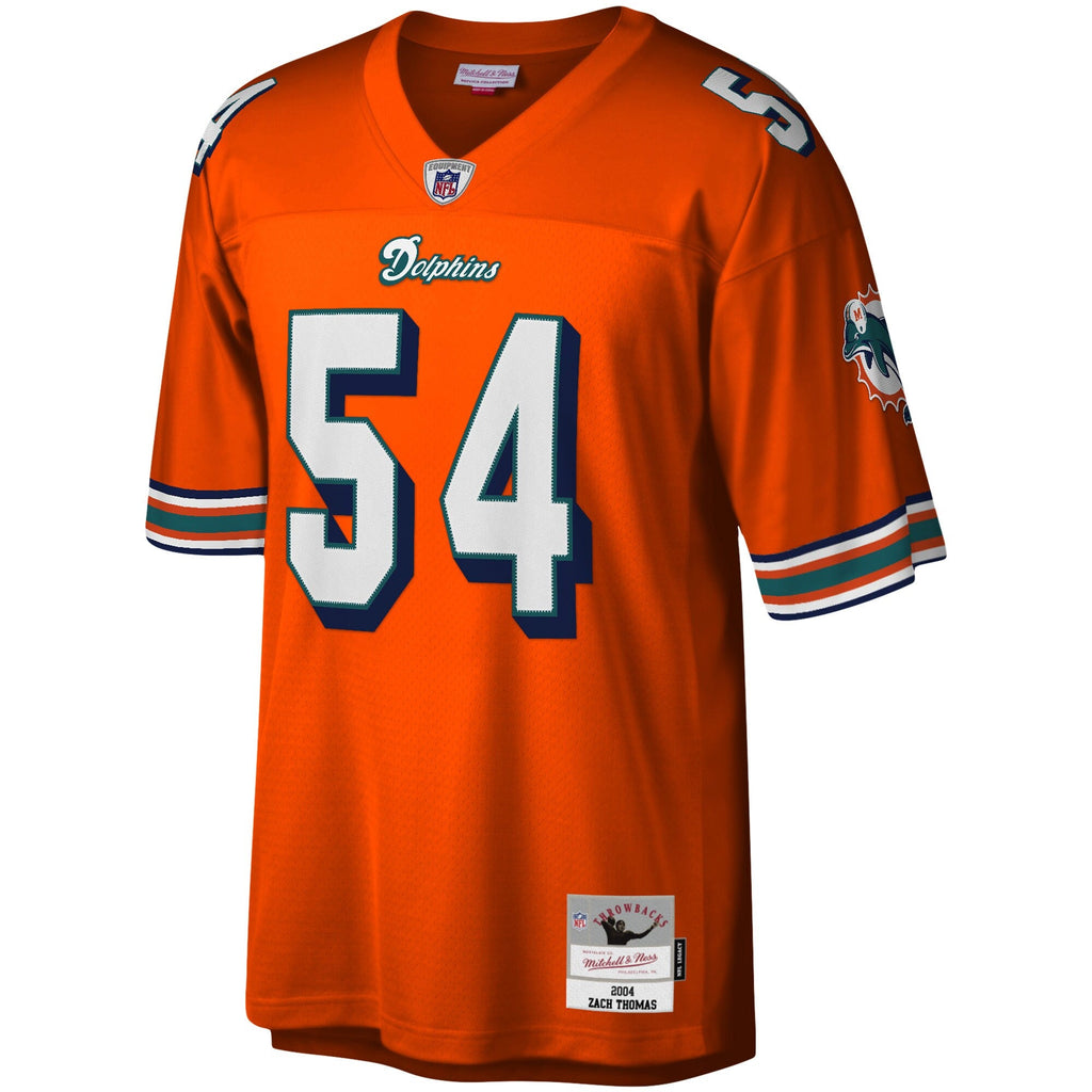 Miami Dolphins Zach Thomas Orange Legacy Replica Football Jersey