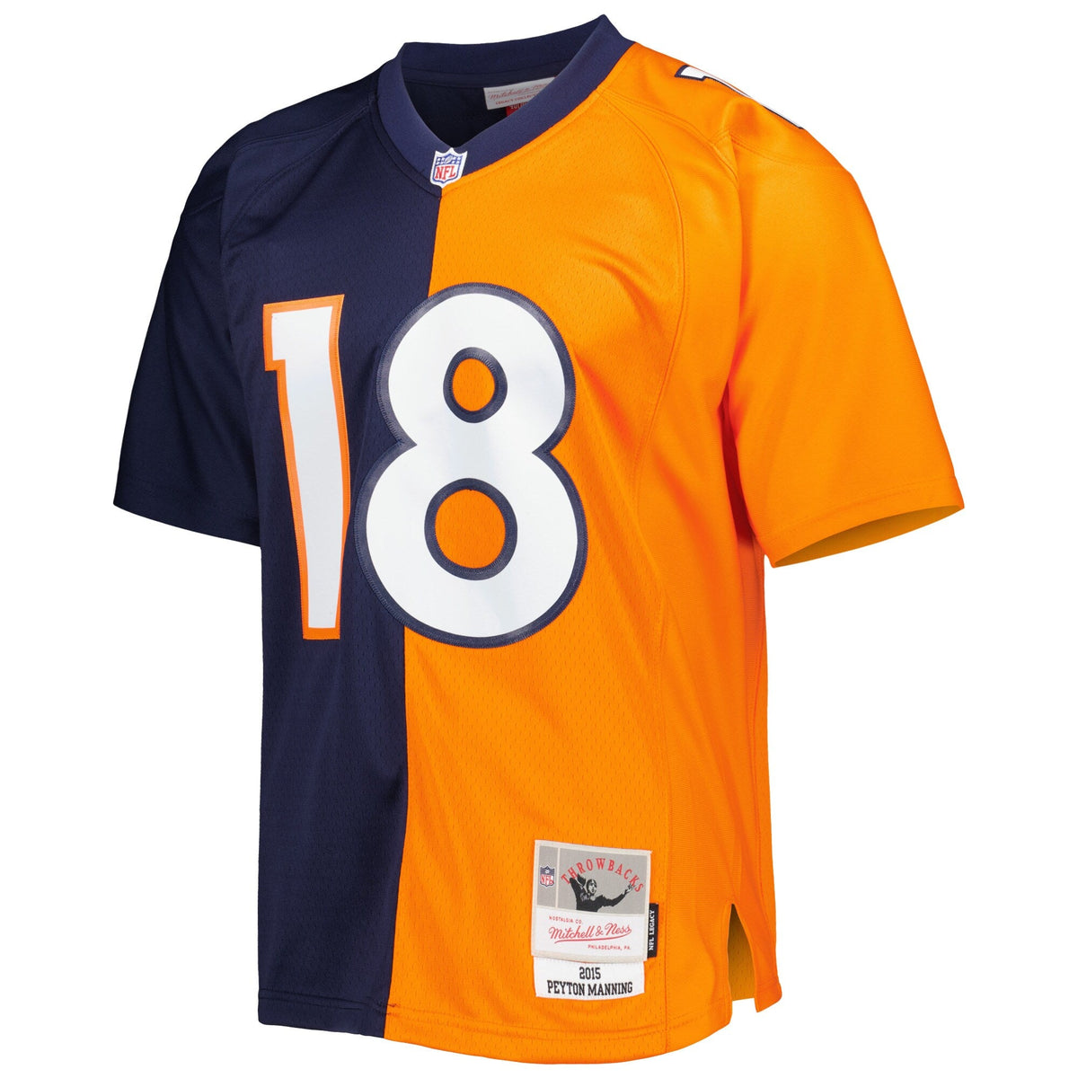 Denver Broncos Peyton Manning Navy/Orange 2015 Split Legacy Replica Football Jersey