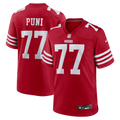 San Francisco 49ers Dominick Puni Scarlet Team Game Football Jersey
