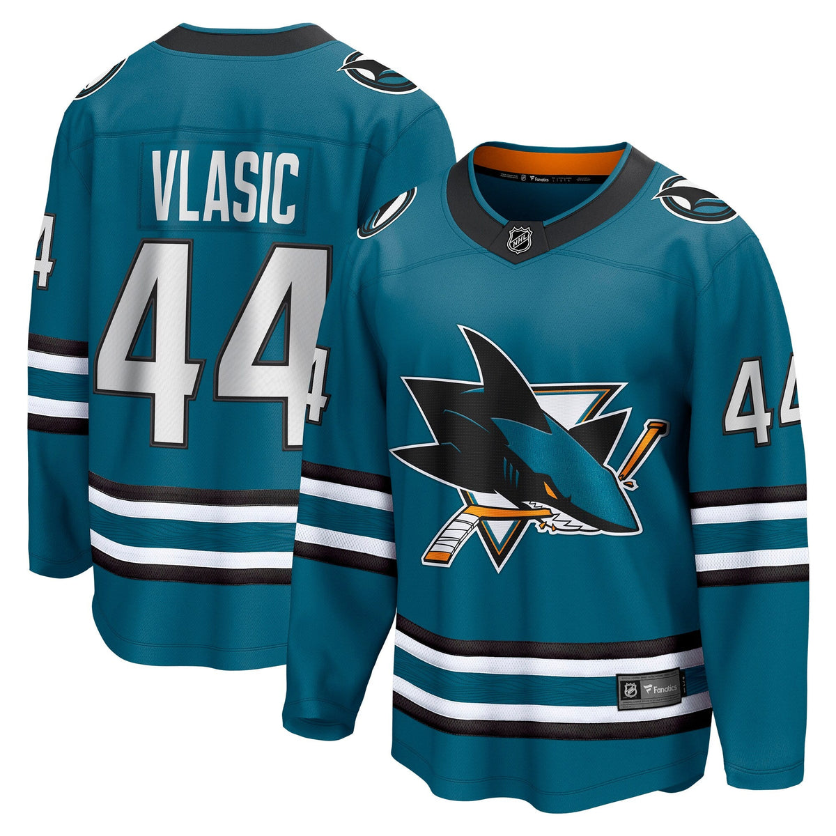 San Jose Sharks Marc-Edouard Vlasic Teal Home Breakaway Player Hockey Jersey