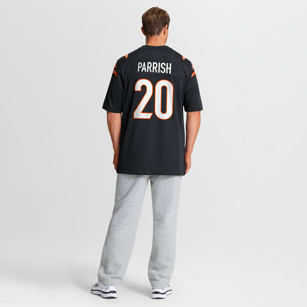 Cincinnati Bengals Lemar Parrish Black Team Retired Game Football Jersey