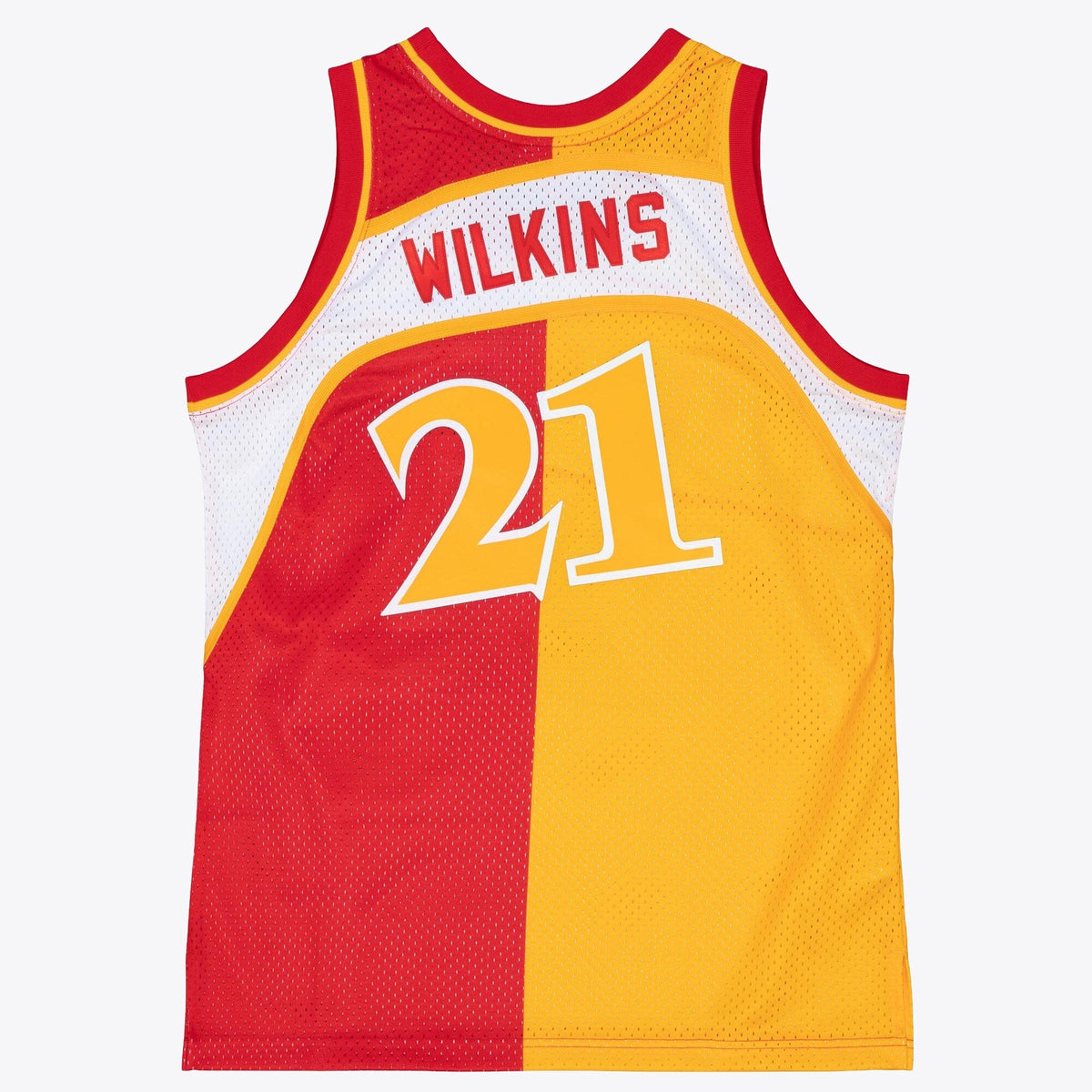 Atlanta Hawks Dominique Wilkins 1986 Split Swingman Jersey - Red/Yellow