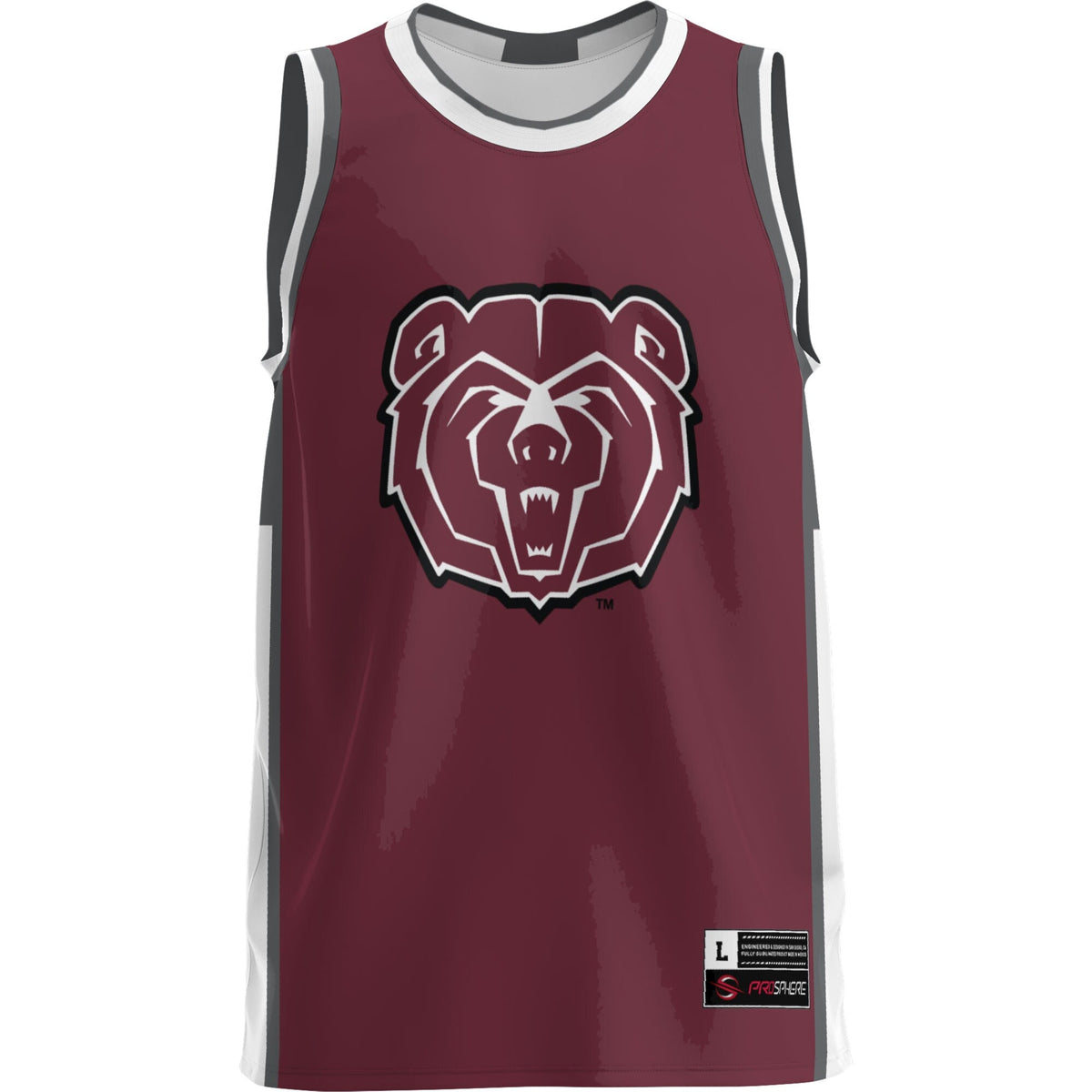 Missouri State University Bears Lightweight Basketball Jersey - Maroon