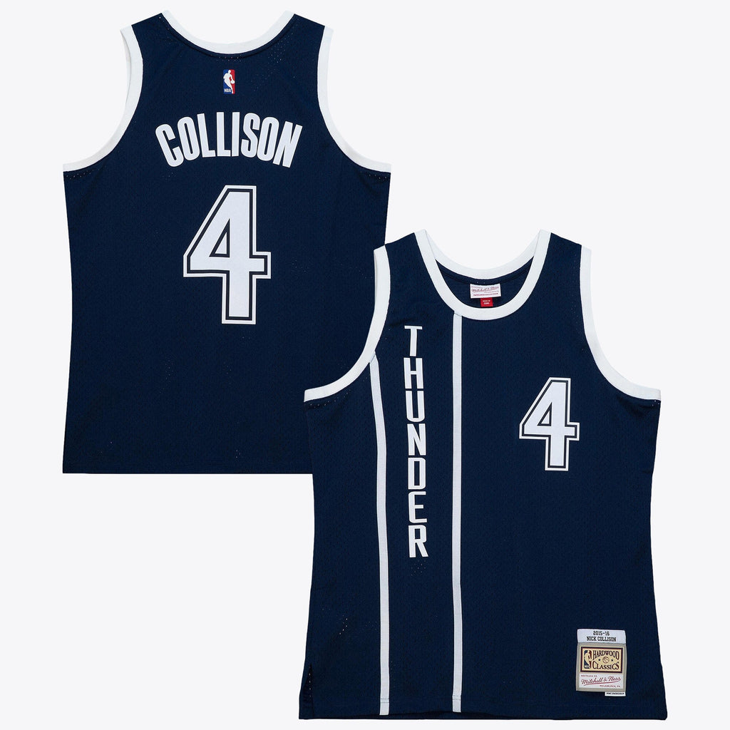 Oklahoma City Thunder Nick Collison 2015 Alternate Jersey - Ash Blue
