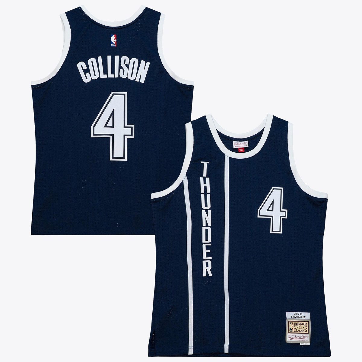 Oklahoma City Thunder Nick Collison 2015 Alternate Jersey - Ash Blue