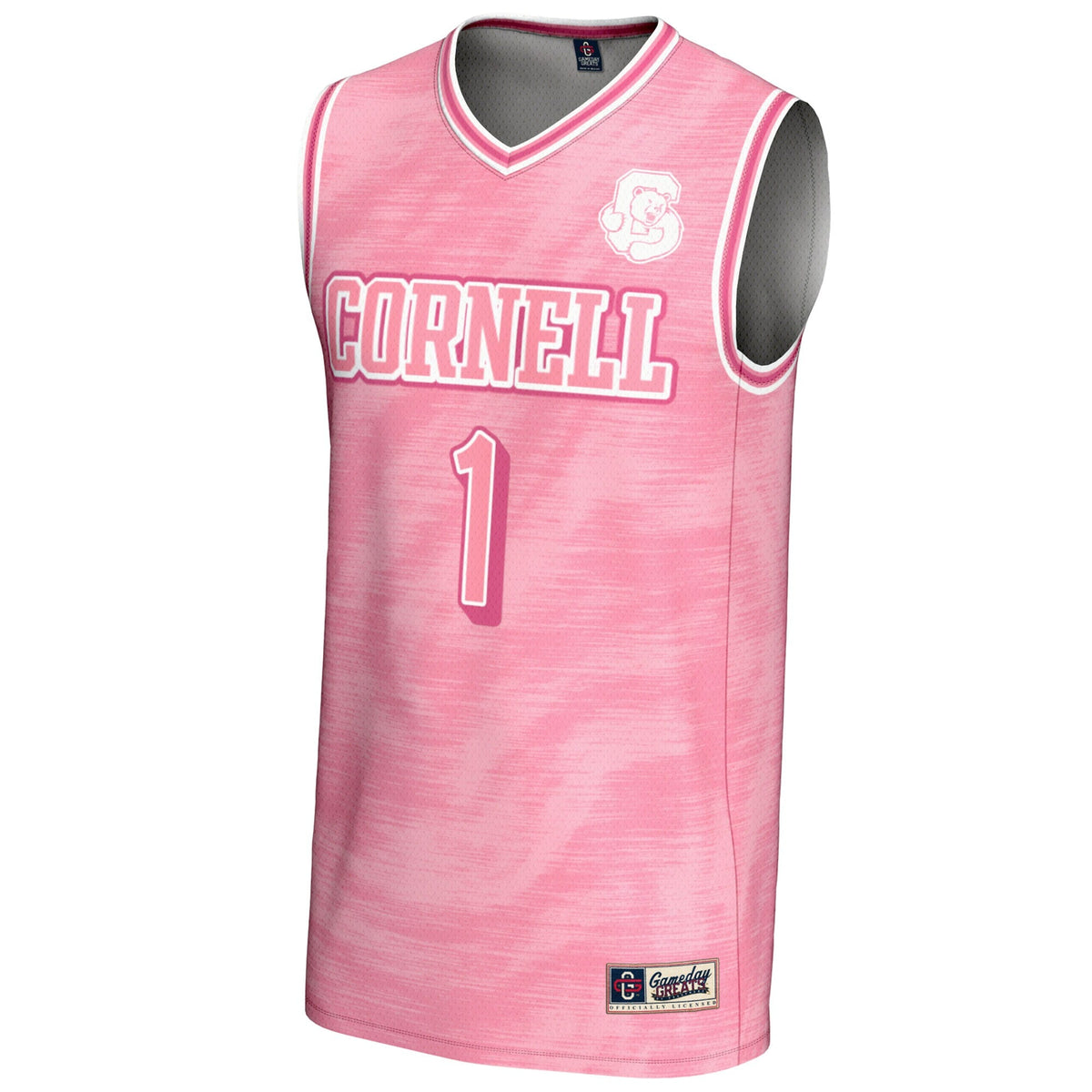 #1 Cornell Big Red Lightweight Basketball Fashion Jersey - Pink