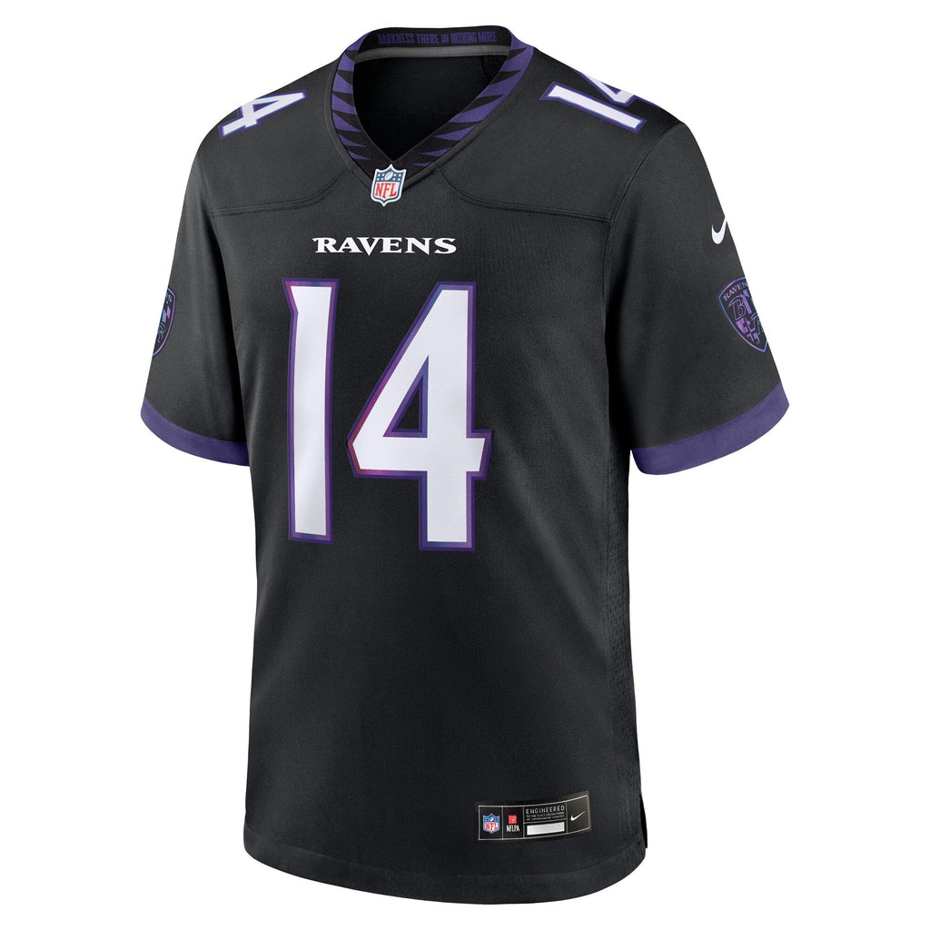 Baltimore Ravens Kyle Hamilton Black Alternate Game Football Jersey
