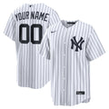 New York Yankees White Home Replica Custom Baseball Jersey