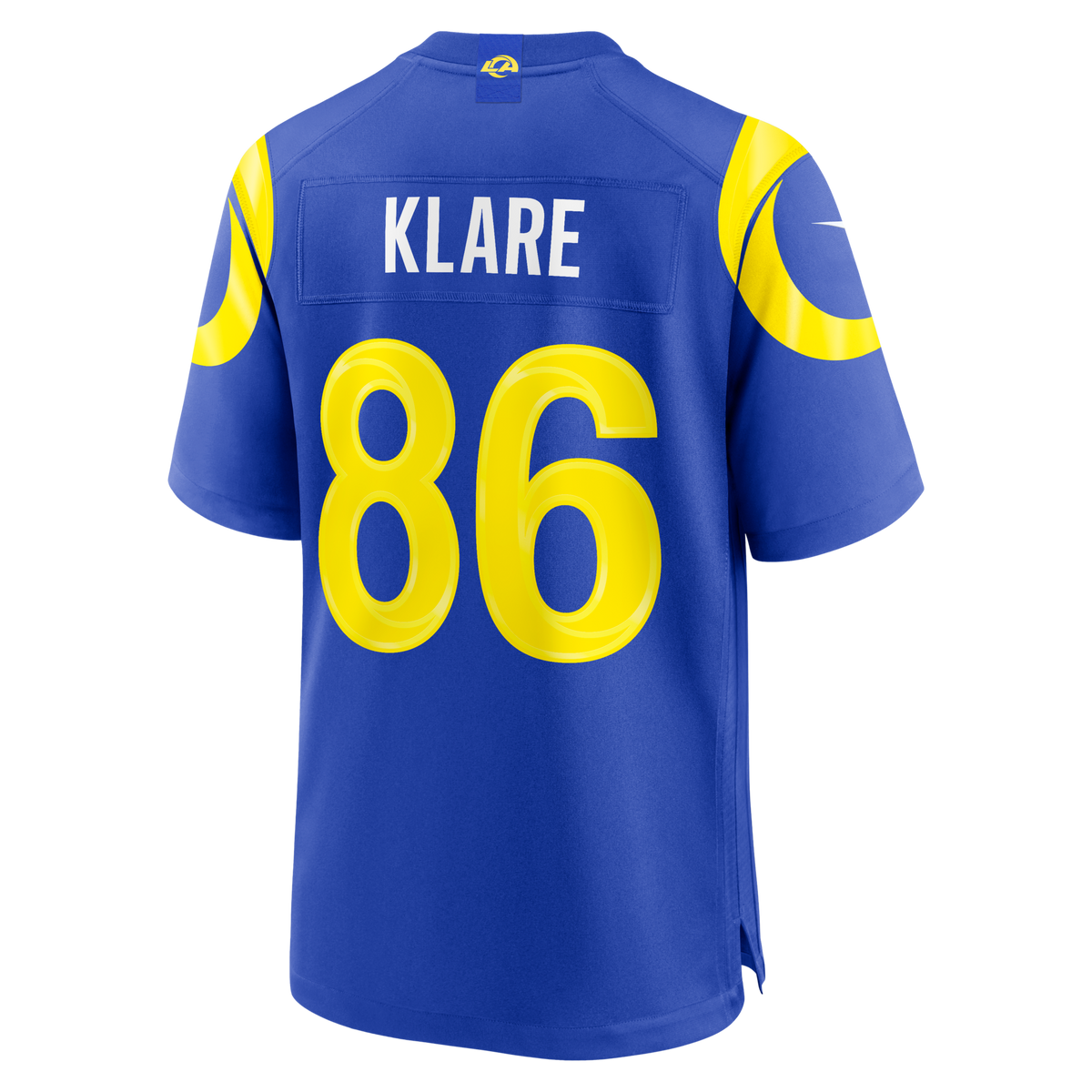 Los Angeles Rams Max Klare Royal Team Game Football Jersey