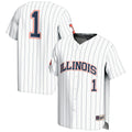 #1 White Illinois Fighting Illini Lightweight Baseball Jersey