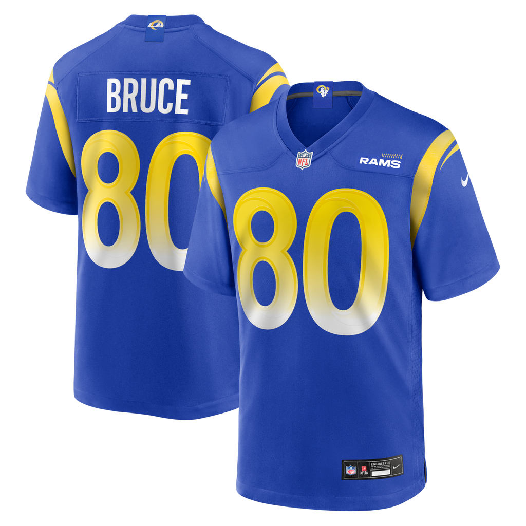 Los Angeles Rams Isaac Bruce Royal Game Retired Player Football Jersey
