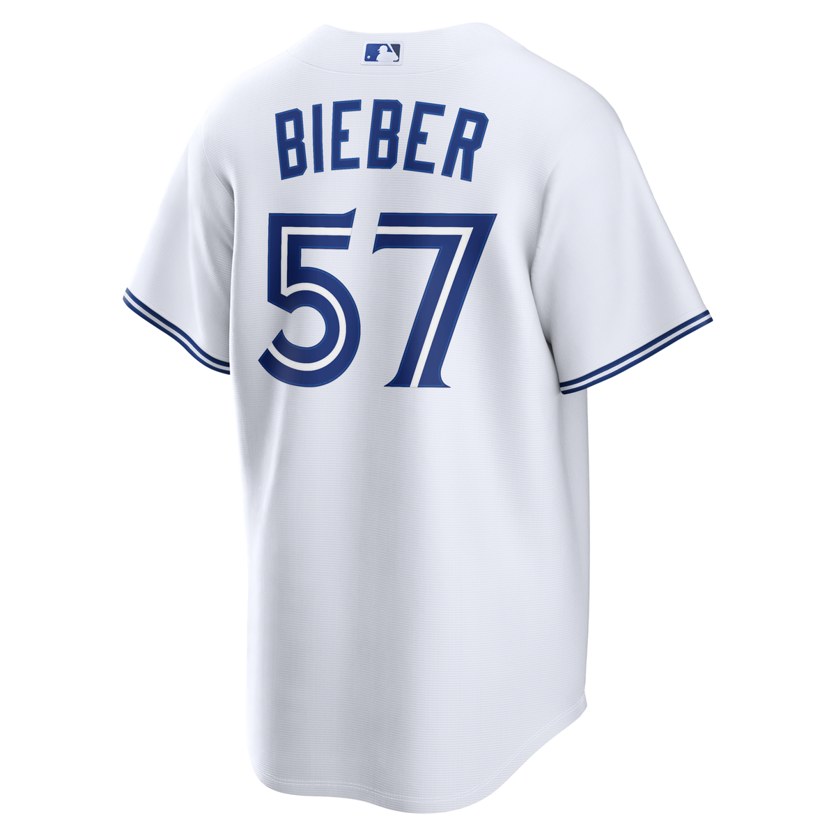 Toronto Blue Jays Shane Bieber White Home Replica Baseball Jersey
