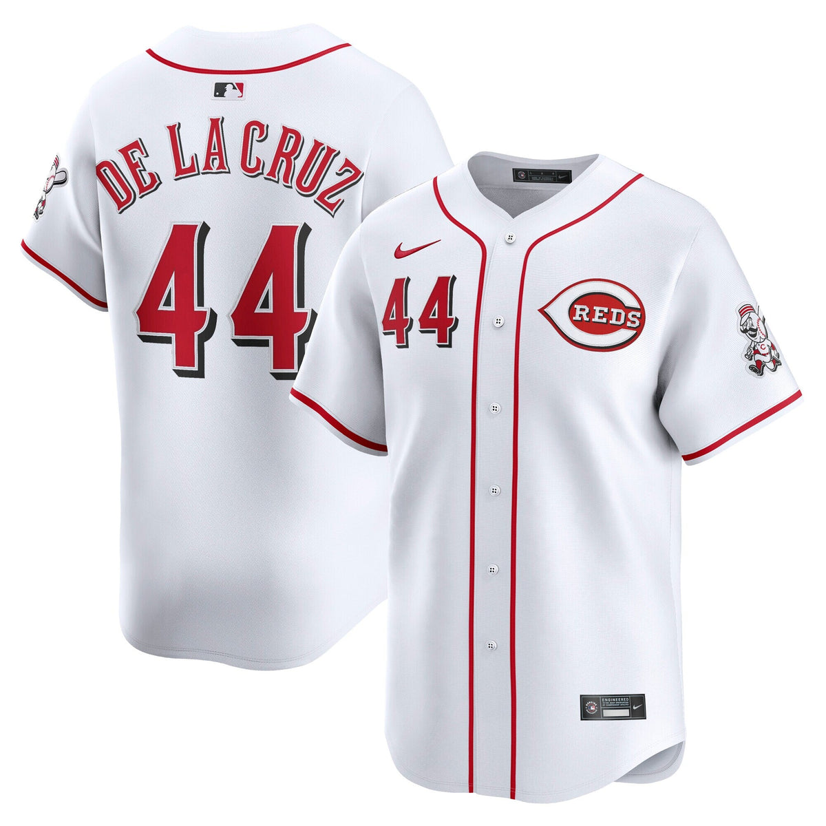 Cincinnati Reds Elly De La Cruz White Home Limited Player Baseball Jersey