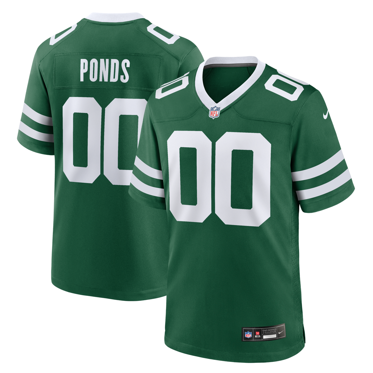 New York Jets D'Angelo Ponds Legacy Green Game Football Jersey