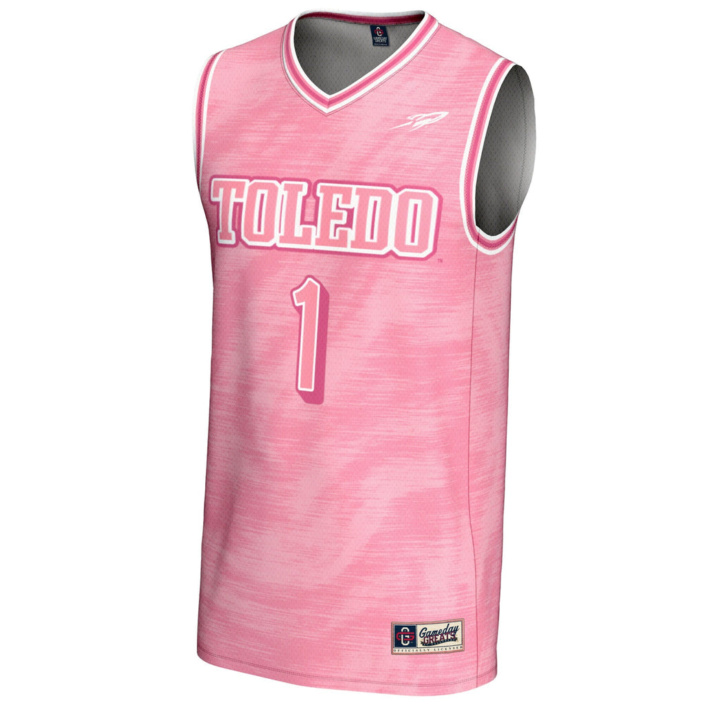 #1 Toledo Rockets Lightweight Basketball Fashion Jersey - Pink