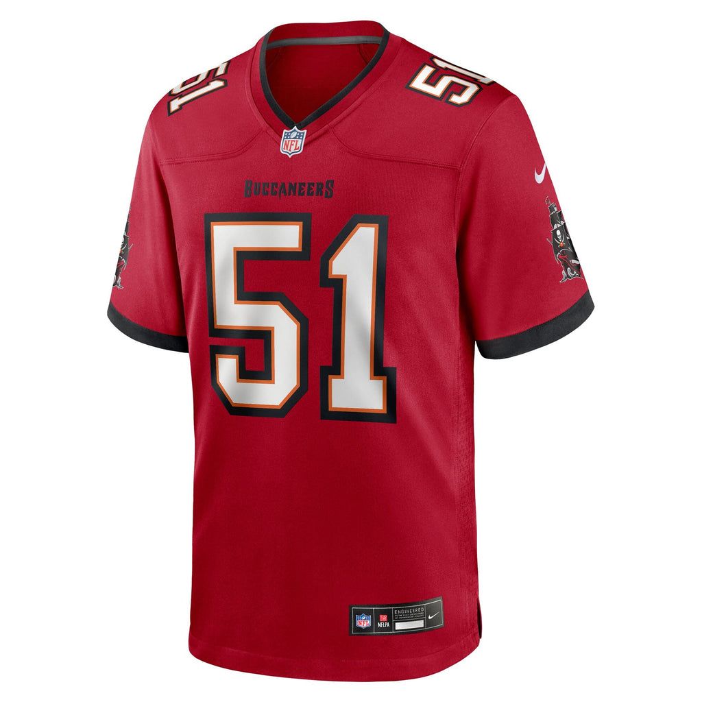 Tampa Bay Buccaneers David Walker Red Team Game Football Jersey
