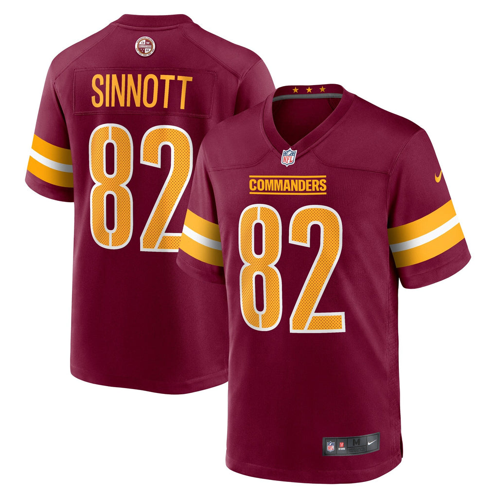Washington Commanders Ben Sinnott Burgundy Game Football Jersey