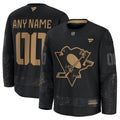 Pittsburgh Penguins Black 2024 Military Appreciation Custom Practice Jersey