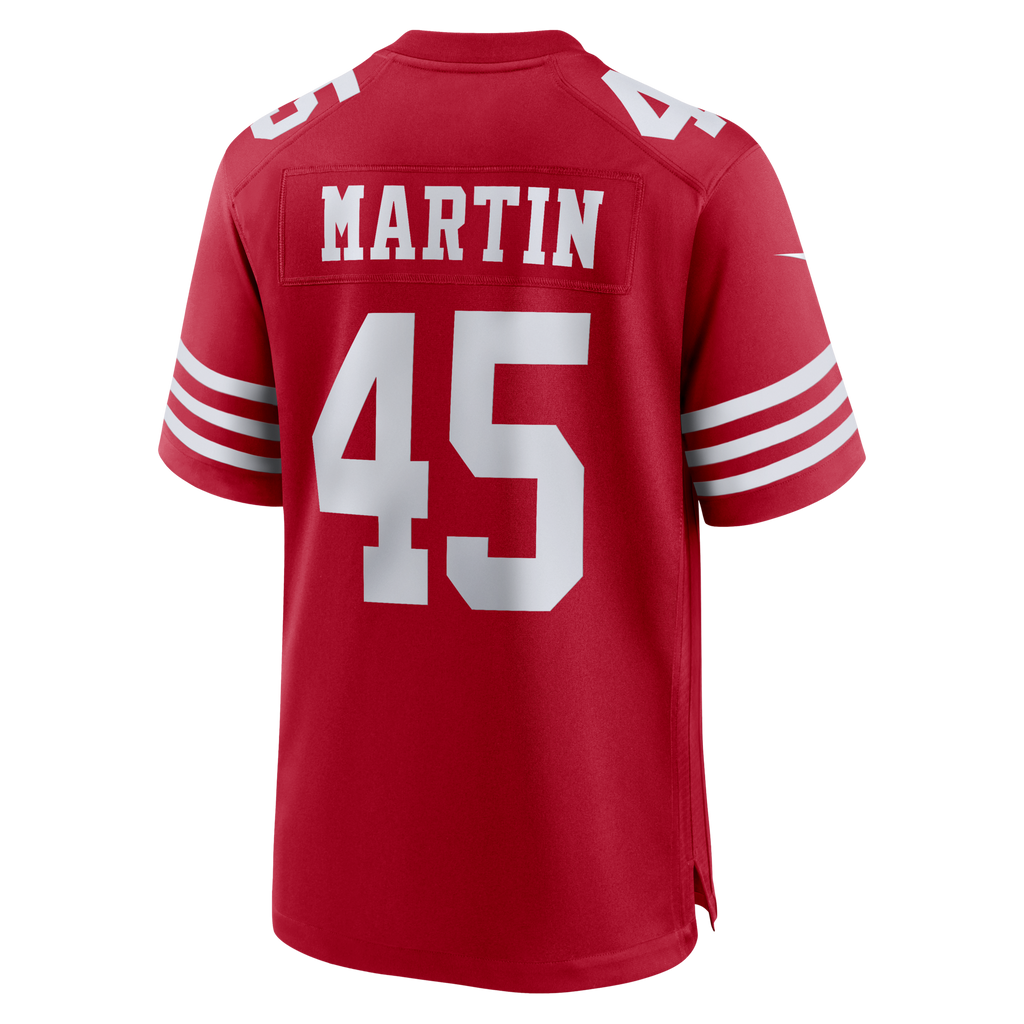 San Francisco 49ers Nick Martin Scarlet Team Game Football Jersey