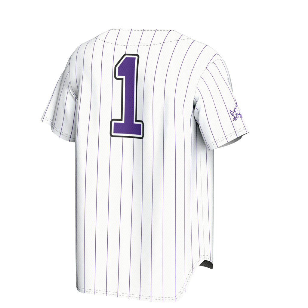 White TCU Horned Frogs Lightweight Collegiate Baseball Fashion Jersey