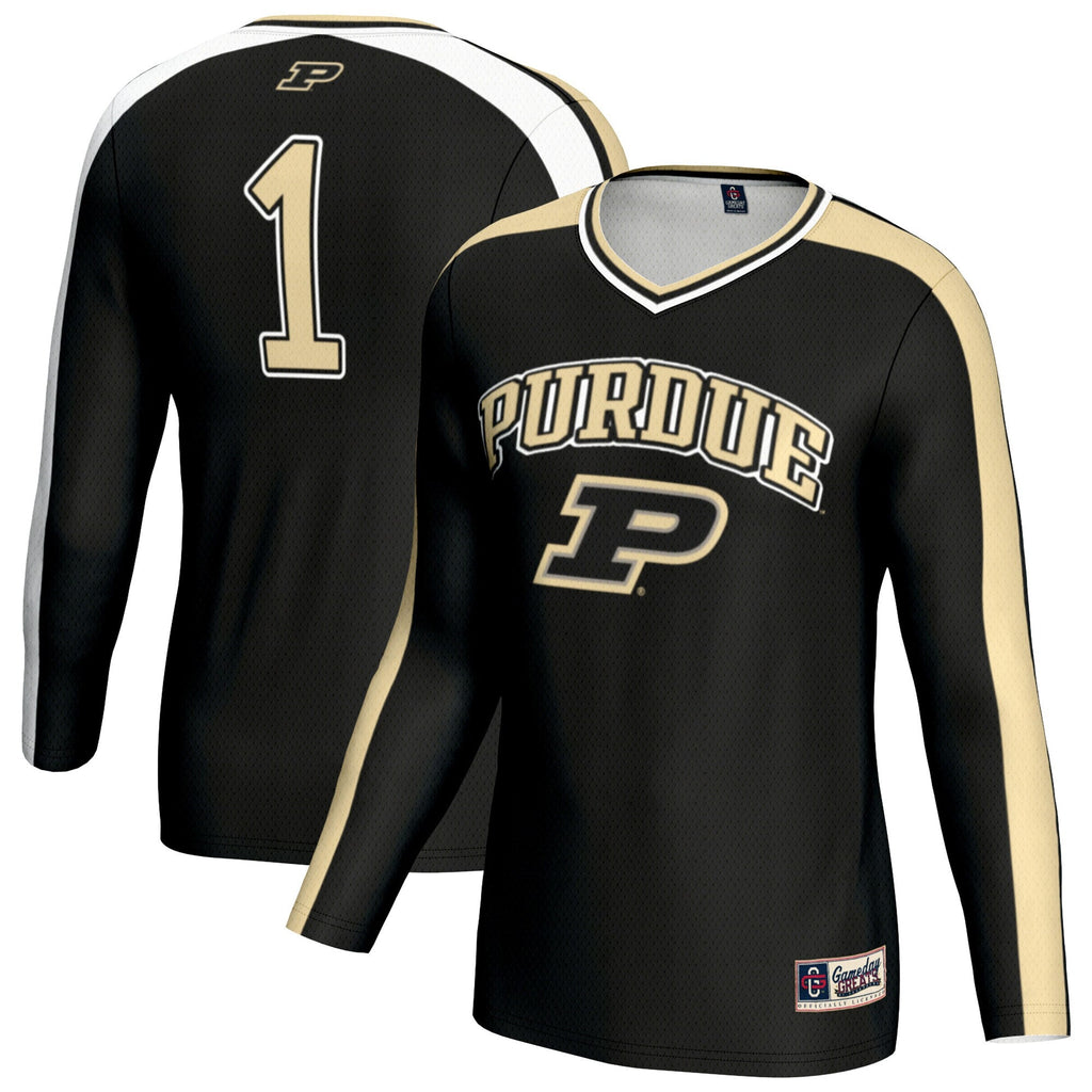 Purdue Boilermakers #1 Lightweight Volleyball Fashion Jersey - Black