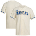 Kansas Jayhawks Replica Baseball Jersey - Cream