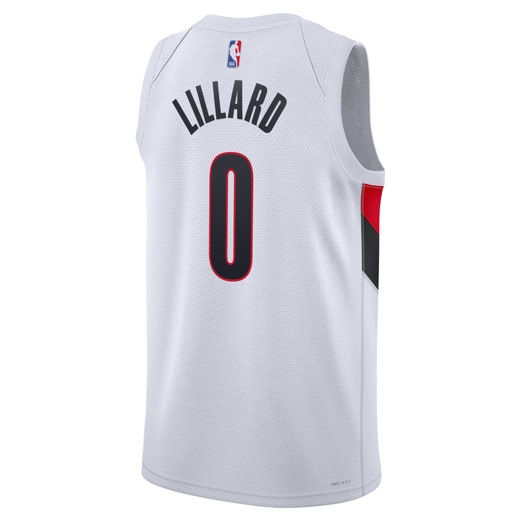 Portland Trail Blazers Replica Association Edition Swingman Jersey - White - Damian Lillard